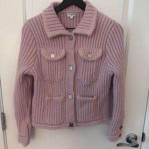 Chanel Pink Sweater Cardigan Jacket